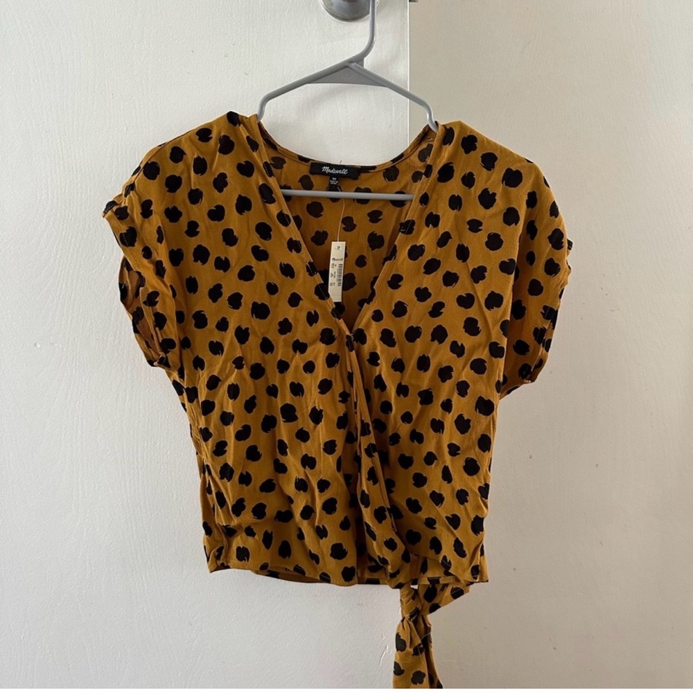 Madewell sash-tie wrap top